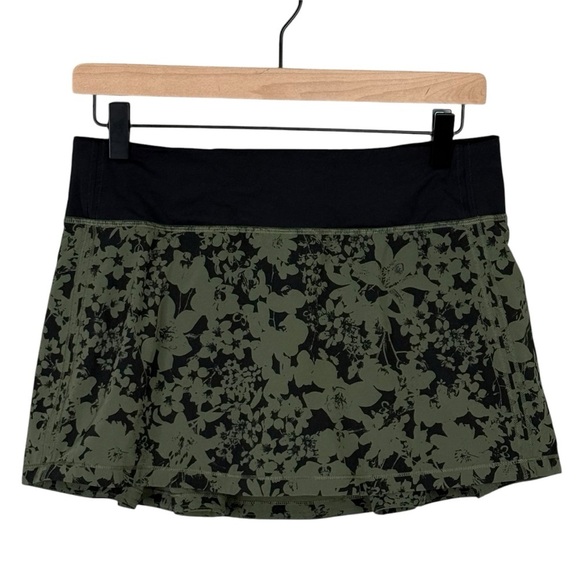 Lululemon Pace Rival Skirt Womens 6 Floral Mid Rise Athletic Skort Gym Running - Picture 1 of 9